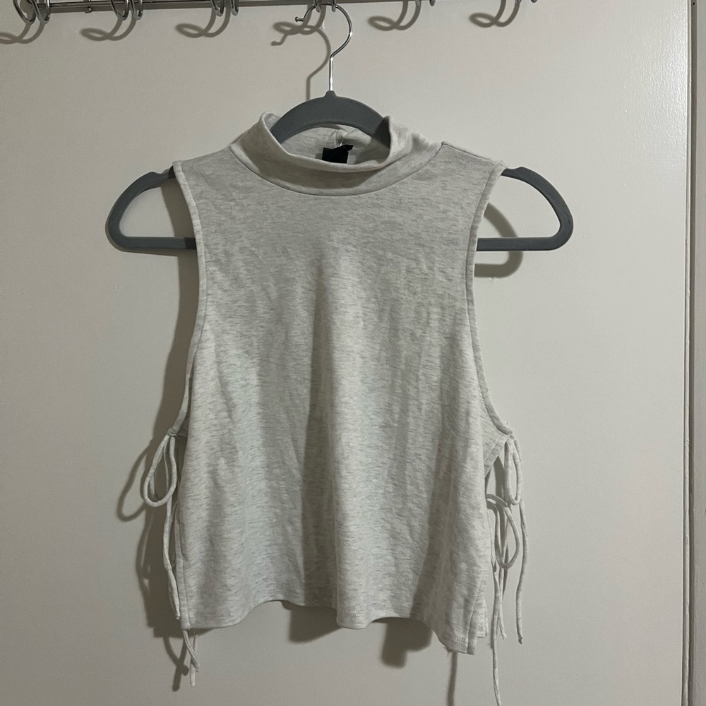 Wild Fable Gray Ribbed Sleeveless Mock neck Top - Medium
